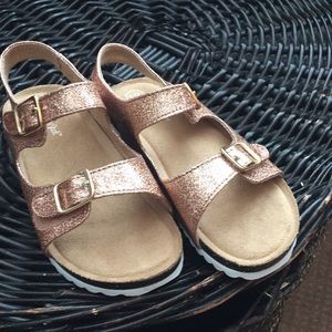 Cat and Jack rose gold girls sandals